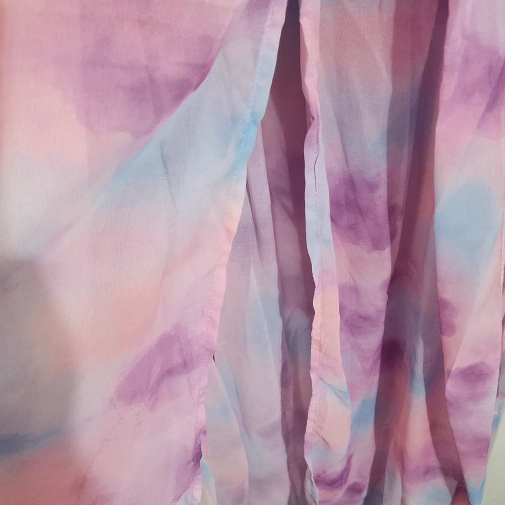 Elegant Pink and Purple Women's Dress - Picture 5 of 6